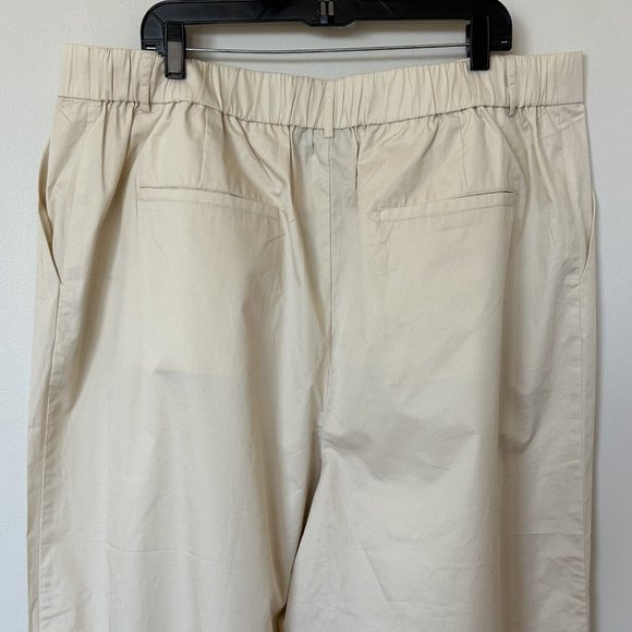 Anthropologie Mare Mare Curved Hem Chino Pants Womens 3X Sand Ivory High Rise - Picture 10 of 14